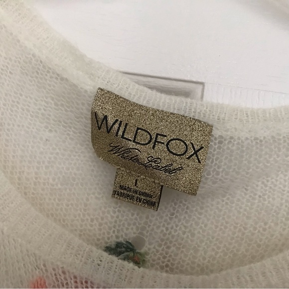 WILDFOX COUTURE Prairie Rose Lennon SWEATER NWOT - Picture 4 of 6